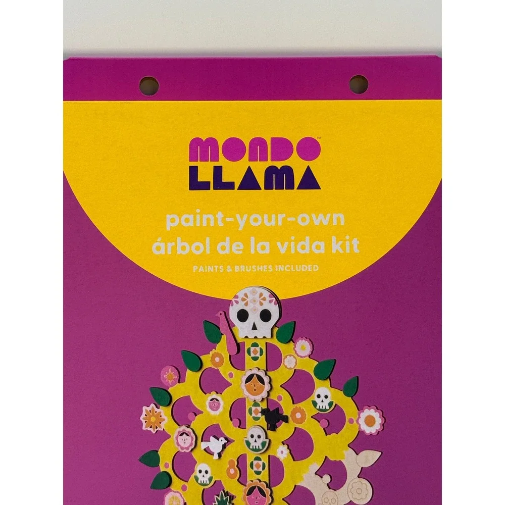 Mondo Llama Paint Your Own Arbol de la Vida Kit Dia de Muertos Cecilia Ruiz NEW
